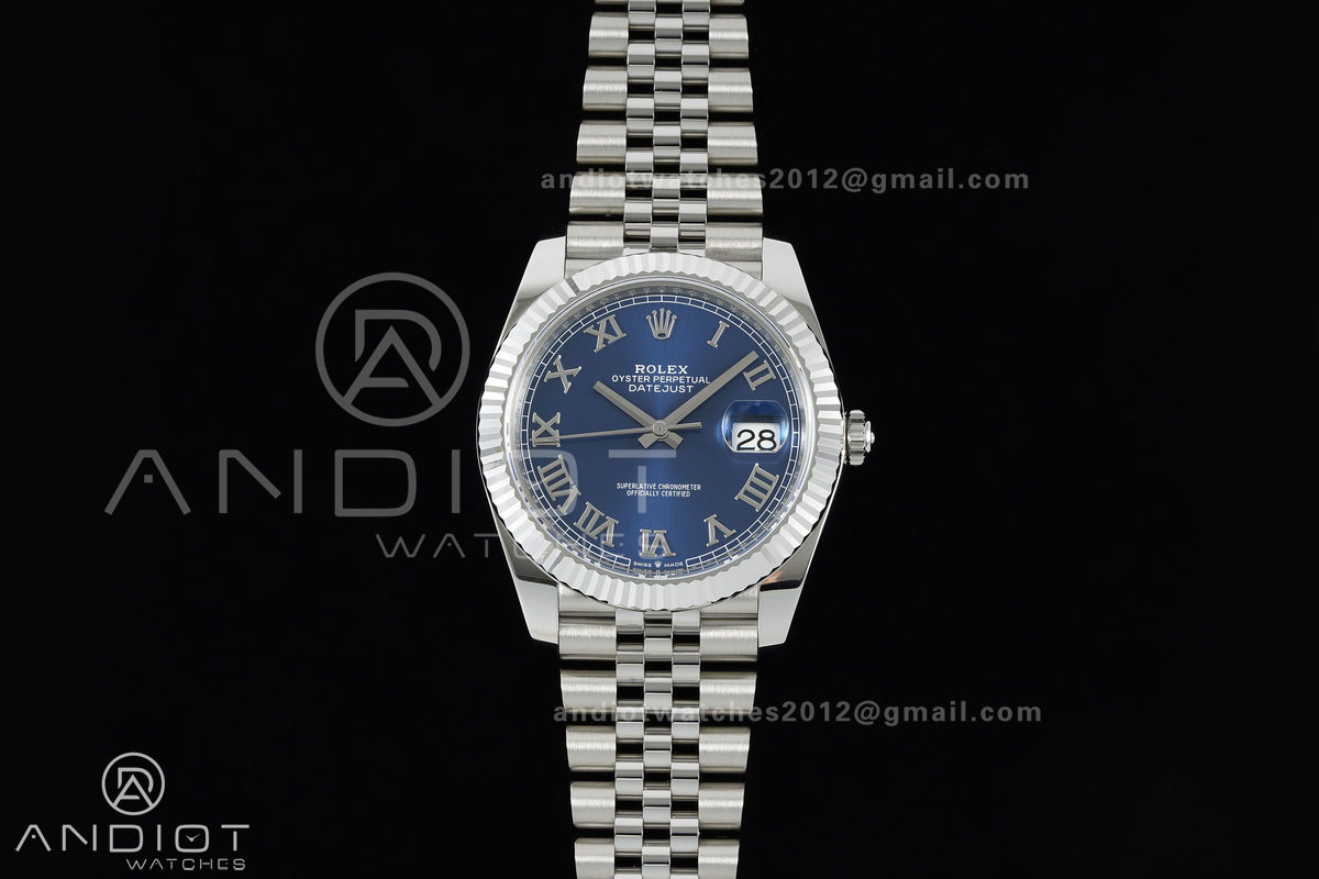 DateJust 41 126334 Clean Plus 1:1 Best Edition Blue Roman Dial on Jubilee Bracelet DD3235